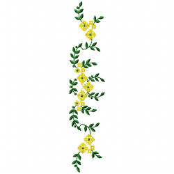 Flowers And Tree Embroidery Design 8